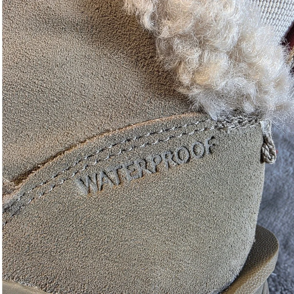 Merrell Icepack 2 Bluff Polar WP Womens 5 Camel Waterproof Faux Fur Suede Boots